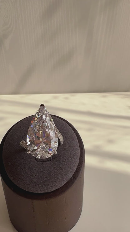 10 Carat Pear Shape Ring